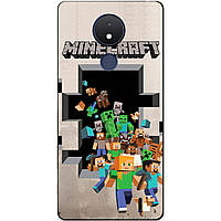 Силіконовий чохол бампер для Nokia C21 з картинкою Minecraft Майнкрафт