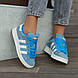 Жіночі Кросівки Adidas Campus Blue White 36-37-38-39-40-41, фото 7