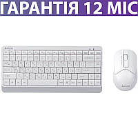 Беспроводные Клавиатура и Мышь A4Tech FG1112, белые, набор беспроводная мышка и компактная маленькая клава