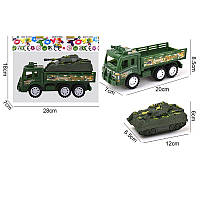 Игрушечная Военная техника K98-A7 (192шт/2) грузовик, танк, пакет 28*7*18см