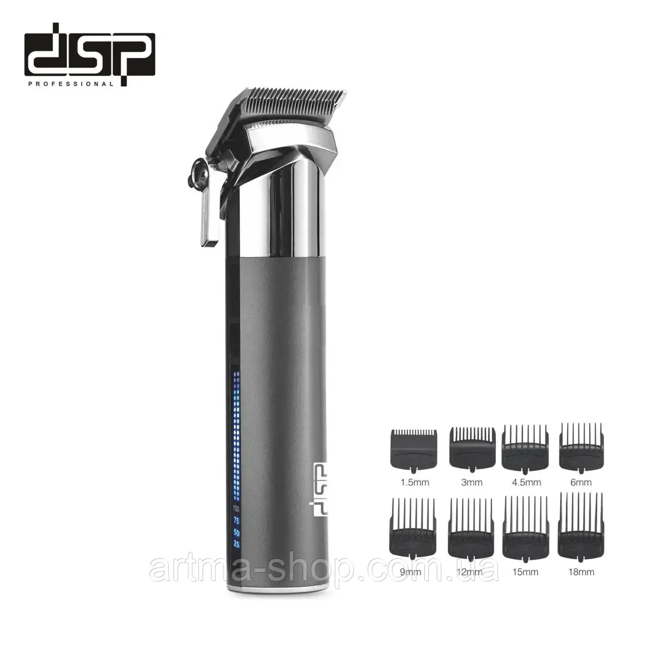 Машинка-тример для стрижки волосся DSP Потужність 5 Вт, вісім направляючих гребенів (90639)