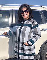 Жіночий в'язаний кардиган теплий на блискавці великі розміри(з 50 по 66)