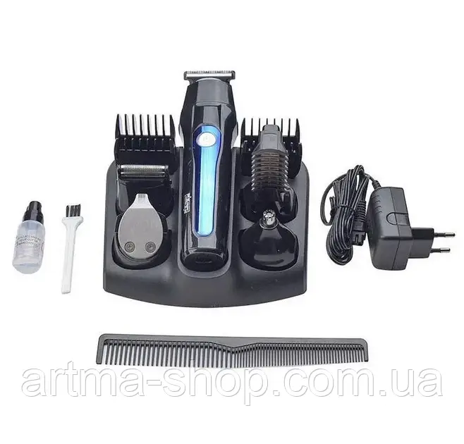 Акумуляторна машинка для стрижки волосся DSP Потужність 5 Вт, 4 насадки, чорна (90315), фото 1