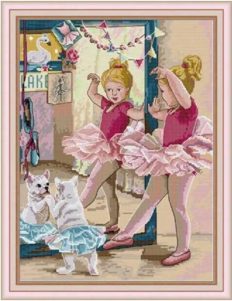 Набір для вишивання за нанесеною на канву схемою "Glamour ballet". AIDA 14CT printed, 32*41 см