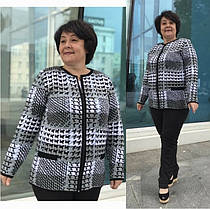 Жіноча в'язана кофта зимова тепла великого розміру ( з 52 по 62 розмір)