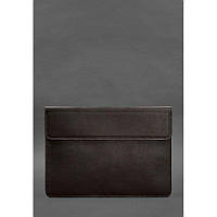 Кожаный чехол-конверт на магнитах для MacBook 13 Темно-коричневый