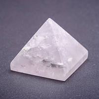 Пирамида сувенир натуральный камень Розовый кварц h-27мм+- b-37мм+-