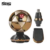 Чоловіча роторна акумуляторна електробритва 3 в 1 DSP Потужність 5 Вт, знімний тример, золотиста (60136)