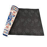 Безворсовий килим Золоте століття 70х120 см, невеликий килимок без ворсу з прогумованим покриттям, синій, фото 2