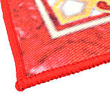Безворсовий килим Золоте століття 150х200 см, невеликий килимок без ворсу з прогумованим покриттям, червоний, фото 4