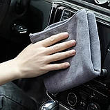 Серветки з мікрофібри 35х35 см набір 5 шт, ганчірки для прибирання універсальні для кухні, авто, фото 5