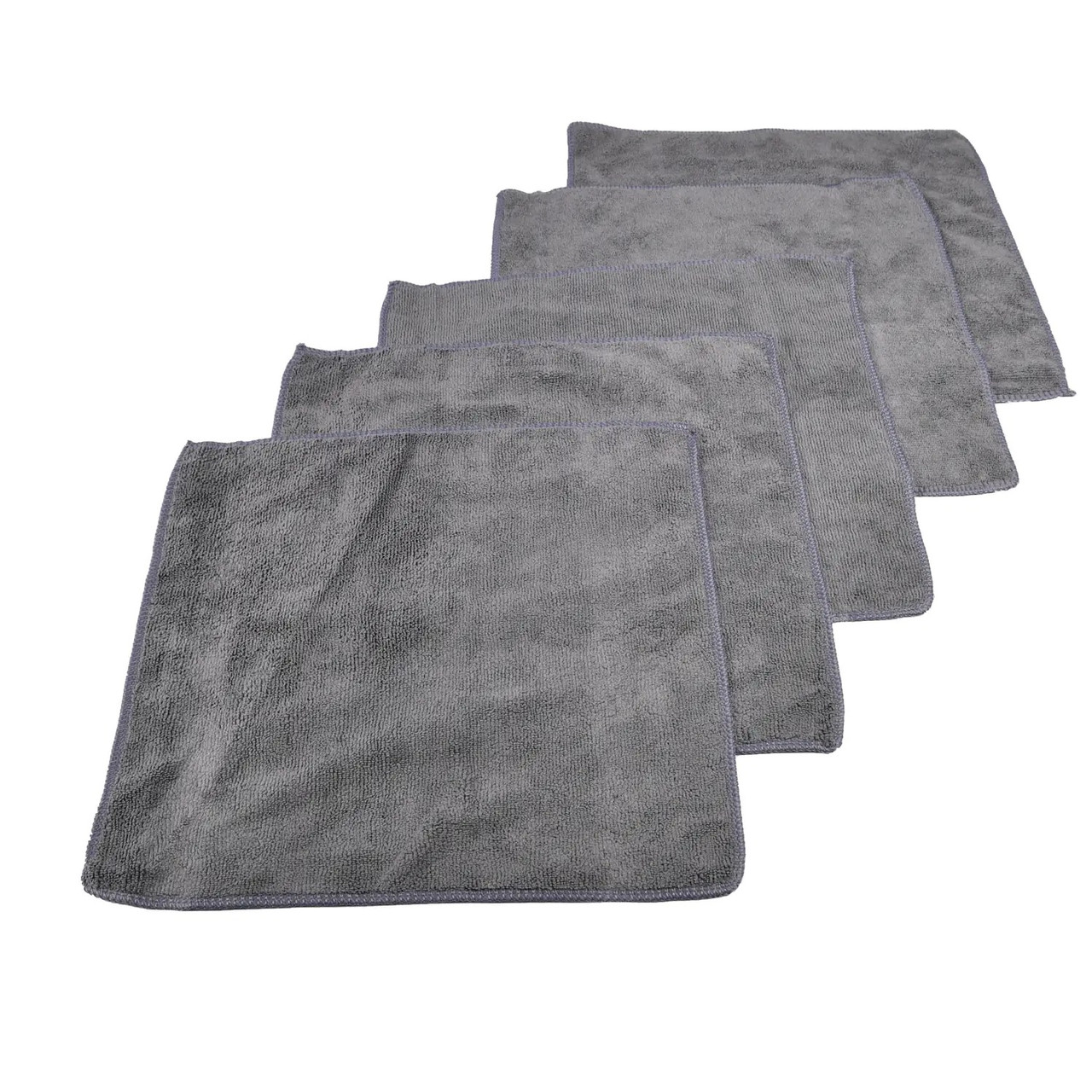 Серветки з мікрофібри 35х35 см набір 5 шт, ганчірки для прибирання універсальні для кухні, авто, фото 1