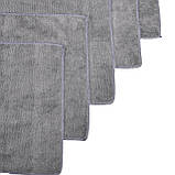 Серветки з мікрофібри 35х35 см набір 5 шт, ганчірки для прибирання універсальні для кухні, авто, фото 2