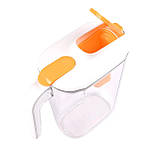 Набір для напоїв пластиковий глечик з фільтром + 4 склянки, фото 6