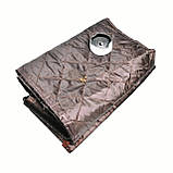 Штора на двері від холоду на магнітах, дверна фіранка магнітна із захистом від холоду/протягів, шоколад, фото 4