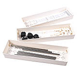 Вузька полиця на колесиках, етажерка стелаж на 3 полиці на колесах з гачками для кухні та ванної біла, фото 4