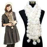 Шарфи з натурального хутра кролика! Зимовий хутряний шарфик., фото 4