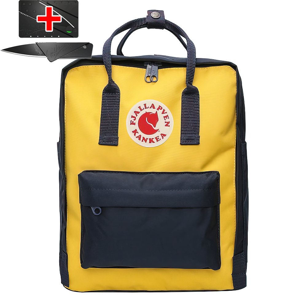 Рюкзак Fjallraven Kanken Classic жовтий. Повсякденний міської водонепроникний рюкзак Канкен