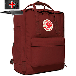 Рюкзак Fjallraven Kanken Classic бордовий. Повсякденний міської водонепроникний рюкзак Канкен