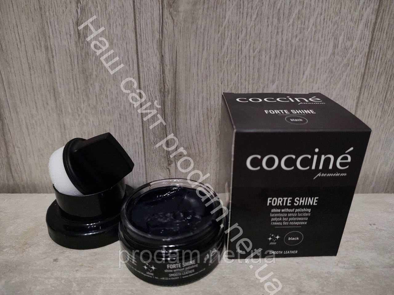 Крем паста з губкою чорний coccine ELEGANCE