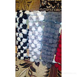 Жіночий шарф з кролика коричневий, фото 3