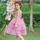 Дитяче ошатне пишне плаття принцеси для дівчинки на ранок у садок, школу/ Святкові гарні сукні з фатином для дітей 5-10 років, фото 7