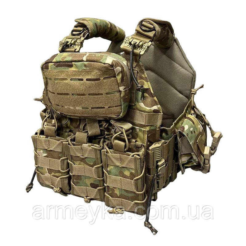 Плитоноска із системою швидкого скидання + 7 підсумків multicam кордура Туреччина, фото 1