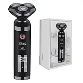 Електробритва для чоловіків роторна для гоління з головками, що плавають DSP Потужність 3 Вт, чорна (60078)