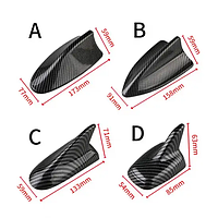 Антенна плавник МУЛЯЖ "CarToy" Carbon D