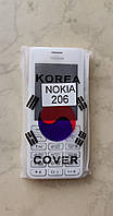 Корпус Nokia 206 (AAA) (білий) (повний комплект)