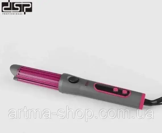 Професійний випрямляч-плойка DSP Потужність 36 Вт, для стайлінгу, чорний/рожевий (10273), фото 1