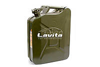 Канистра для топлива 20 л LAVITA (LA KM1020) металлическая, емкость вертикальная, тара для дизеля Техно Плюс