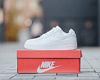 Мужские утепленные кроссовки на меху "Nike Air Force" Winter White