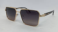 Louis Vuitton очки унисекс солнцезащитные брендовые серо бежевый градиент в золотом металле