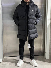 Зимова чоловіча куртка Nike з капюшоном подовжена (Туреччина)