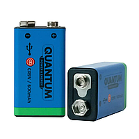 Аккумулятор литий-ионный Quantum USB Li-ion CR9V, 600mAh plastic case, AL