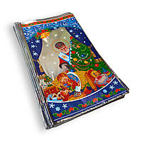 Пакет для Новогодних подарков с рисунком Св. Николай, 20 х 35 см, VIP Пак фольгированный