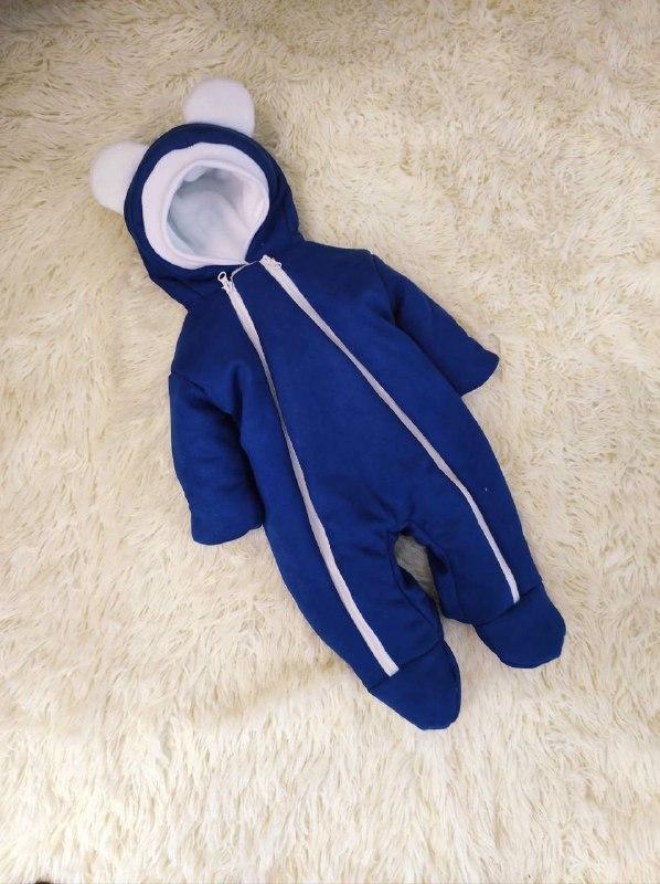 Дитячий теплий чоловічок комбінезон осінь весна зима 0-3 міс 56-62 розмір
