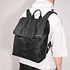 Міський рюкзак в стилі Ck + Клач в ПОДАРУНОК! Чорний унісекс рюкзак. Рюкзак для ноутбука., фото 7