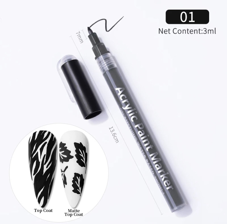 Акрилова графіті-ручка маркер для дизайну нігтів