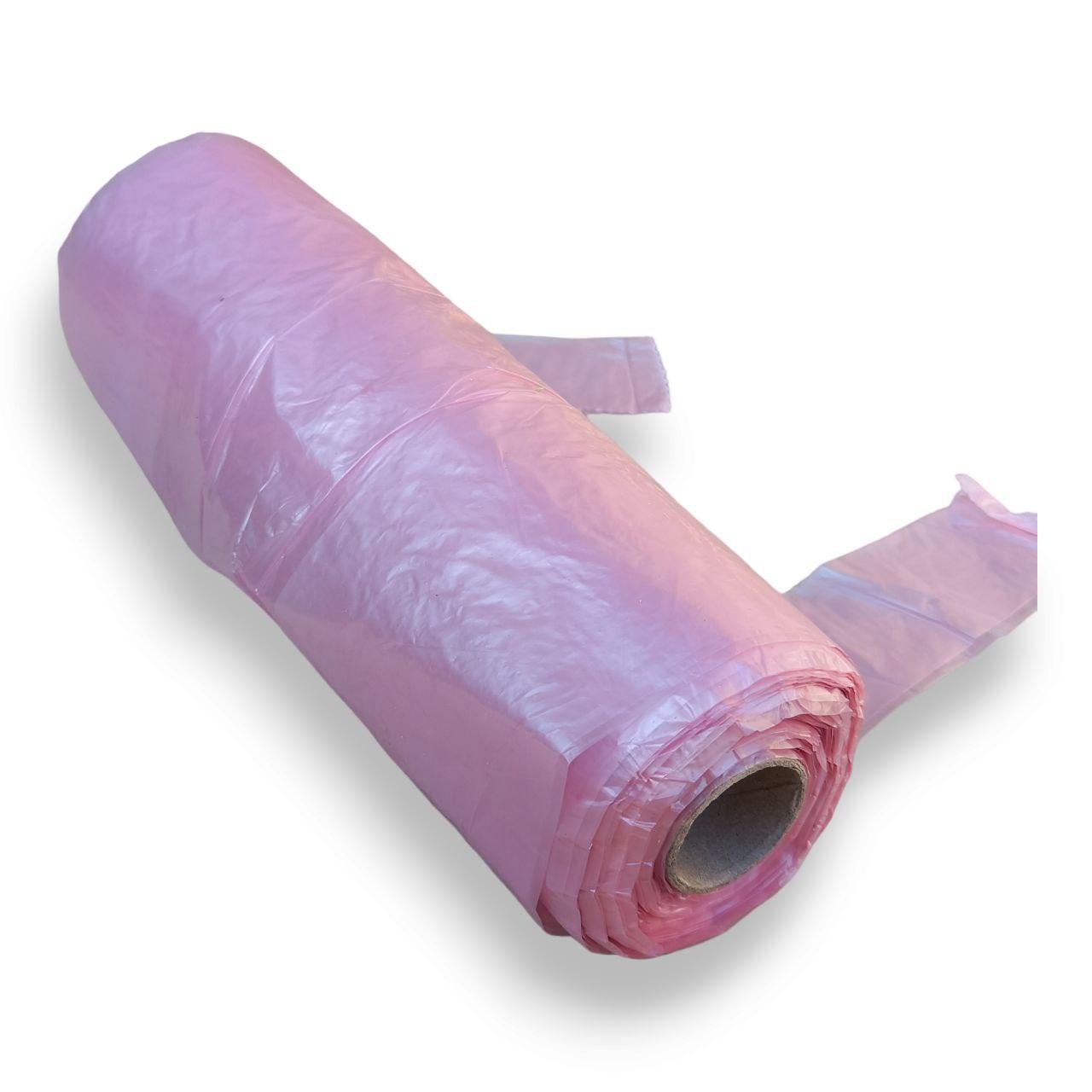 Пакети майка в рулоні Ю-Пласт рожеві розмір 22 см x 42 см, 200 штук у рулоні (6387648698416)