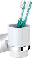 Стакан для зубной щетки Wenko Turbo-Loc® Quadro 7 х 10 х 9,5 см пластик, нержавеющая сталь (B07PJC8SSN) 2913