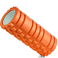 Массажный ролик роллер u-powex eva foam roller 33x14см orange