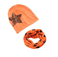 Набор шапка+хомут Star оранж 3445, розмір 48-52