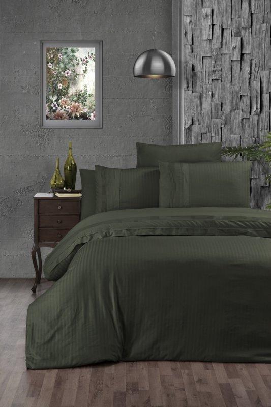 Постельное белье First Choice Ranforce DARK Deluxe евро 2031_gala_dark_green G-Rich, фото 1