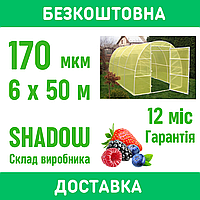 Плівка теплична 170 мкм. [ 6 х 50 м ]. УФ 12 місяців. Плівка для теплиць 6 метрів. Безкоштовна доставка.