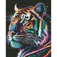 Набір з алмазною мозаїкою "Фантастичний тигр" з АВ стразами 40х50см [tsi223580-ТCІ]