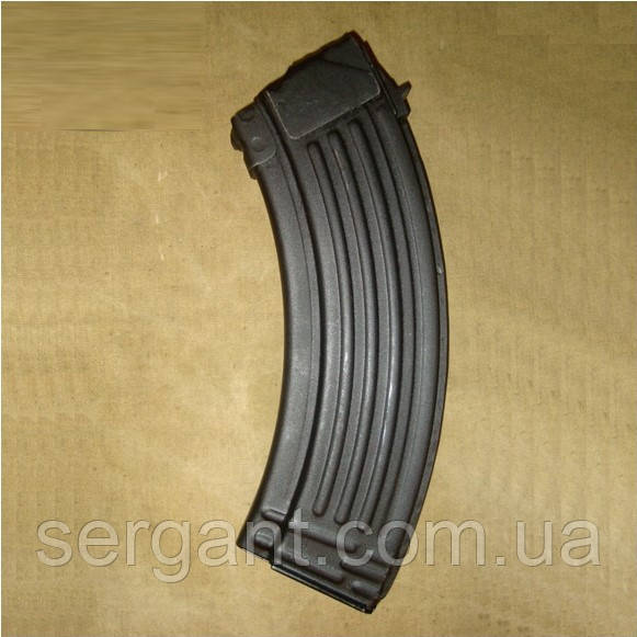 Магазин 7.62х39 на 30 патронів МЕТАЛЕВИЙ РЕБРИСТИЙ новий чорний