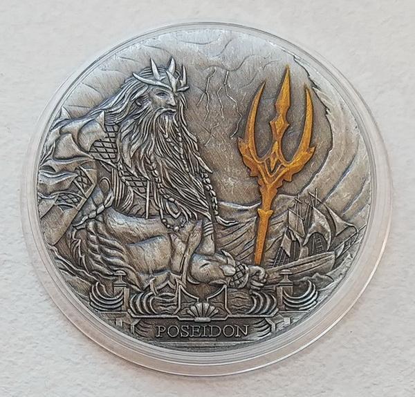 Острів Кука. Посейдон. 1 долар 2019 р. муляж No015, фото 1