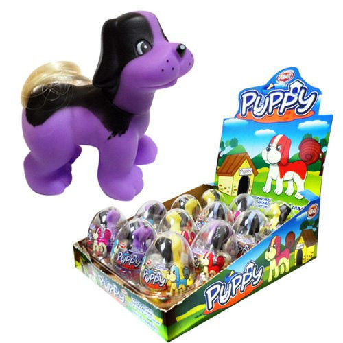 Яйцо пластиковое Собачка Puppy с игрушкой и драже